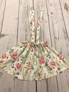 Spódniczka z szelkami dresówka - wiosenna łąka