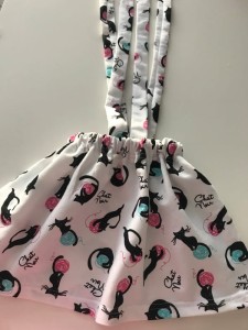 Spódniczka z szelkami jersey - koty