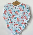 Body z cienkiej dzianiny  jersey - wesołe liski