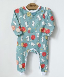Rampers z dresówki - fly away blue