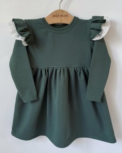 Sukienka z dresówki - khaki