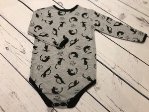 Body z cienkiej dzianiny  jersey - koty