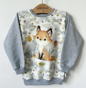 Bluza dresowa z panelem - smart foxy