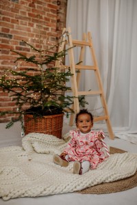 Sukienka z dresówki - Christmas Snowman