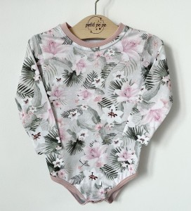 Body z cienkiej dzianiny jersey - nocne lilie