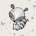 Bluza dziecięca z panelem - little raccoon3.jpg
