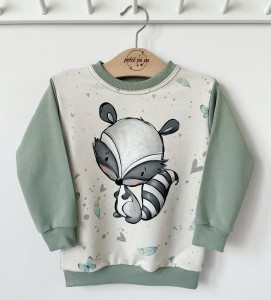 Bluza dresowa z panelem - little raccoon