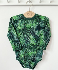 Body z dresówki  - zielone liście