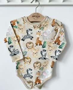 Body z dresówki - afrykańskie zwierzątka