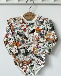 Body z dresówki - jesienne ptaki