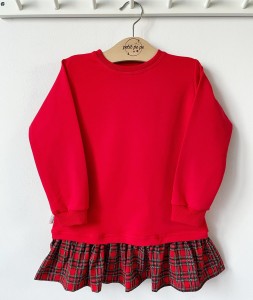 Sukienka z dresówki - krateczka