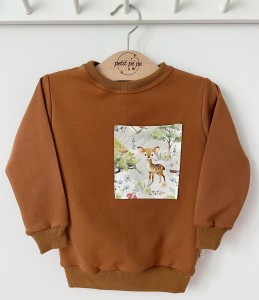 Bluza dresowa z kieszonką - bambi