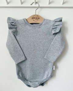 Body z dresówki - prążek szary