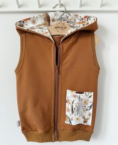 Kamizelka dresowa na zamek - carmel