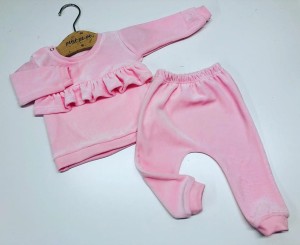 Zestaw dresowy - velur róż