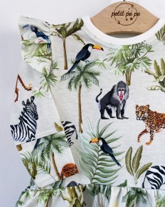 Bluzeczka z baskinką jersey - Safari