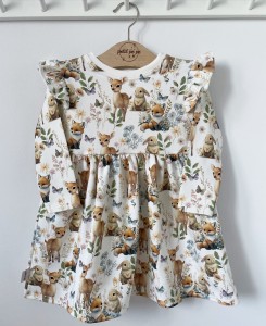 Sukienka z dresówki - Słodkie zwierzątka