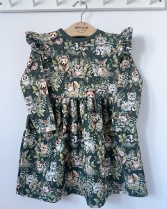 Sukienka z dresówki - Leśny zagajnik