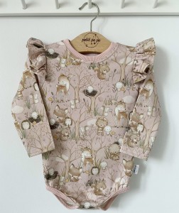 Body z dresówki - In the woods pink