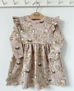 Sukienka z dresówki - In the woods pink