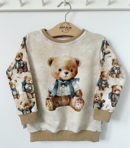 Bluza dresowa z panelem - Teddy bear