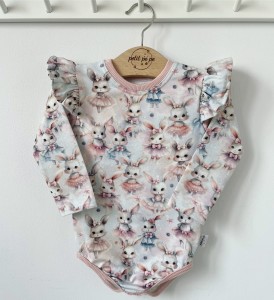 Body z dresówki  - Króliczek tutu