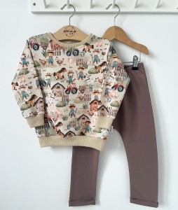 Zestaw dresowy spodnie brąz + bluza - Countryside boys