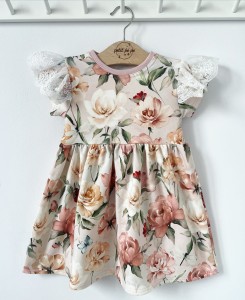 Sukienka z dresówki - Pastel flowers