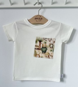 Koszulka jersey z kieszonką - Leśne miśki