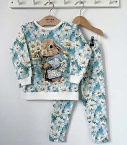 Zestaw bluza z panelem + getry - Daisy rabbit