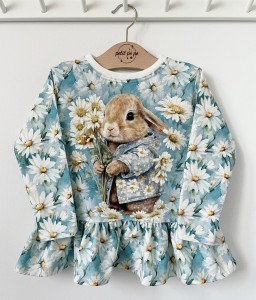 Bluzeczka z baskinką i panelem - Daisy rabbit