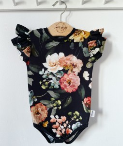 Body z cienkiej dzianiny jersey - Kwiatowy czar