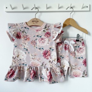 Zestaw jersey lux getry + baskinka - Mystic rose