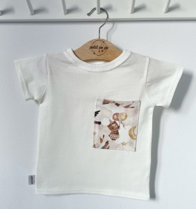 Koszulka jersey z kieszonką - Boho baby