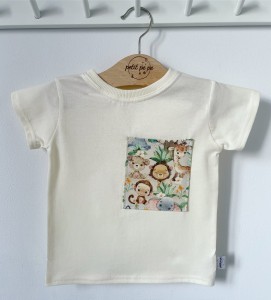 Koszulka jersey z kieszonką - Little safari