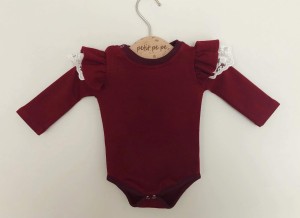 Body z dresówki - bordo