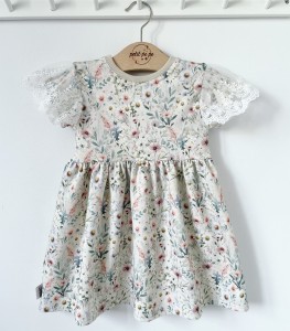 Sukienka z dresówki - Vintage flowers