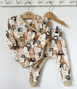 Zestaw dziecięcy - spodenki + body Misiaki