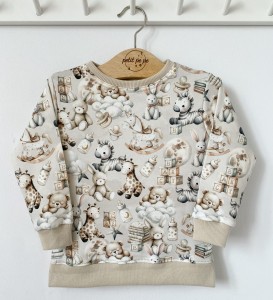 Bluza dresowa z rozcięciami - New born