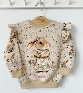 Bluza dresowa z panelem - Bunny meadow
