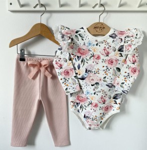 Zestaw dziecięcy - spodenki + body Romantyczne bukiety