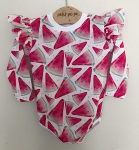 Body z cienkiej dzianiny jersey - arbuzy