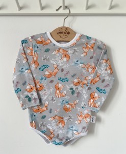 Body z cienkiej dzianiny jersey - Wesołe liski