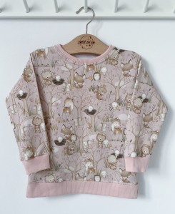 Bluza dresowa z rozcięciami - In the woods pink