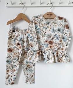 Zestaw bluzeczka z baskinką  + getry - Rosalie