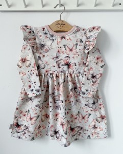 Sukienka z dresówki - Motylki