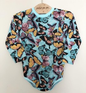 Body z cienkiej dzianiny jersey - butterflies