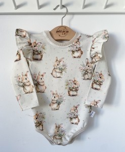 Body z dresówki  - Blossom bunny