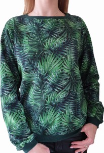 Bluza damska - zielone liście