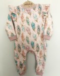 Rampers z dresówki - boho piórka